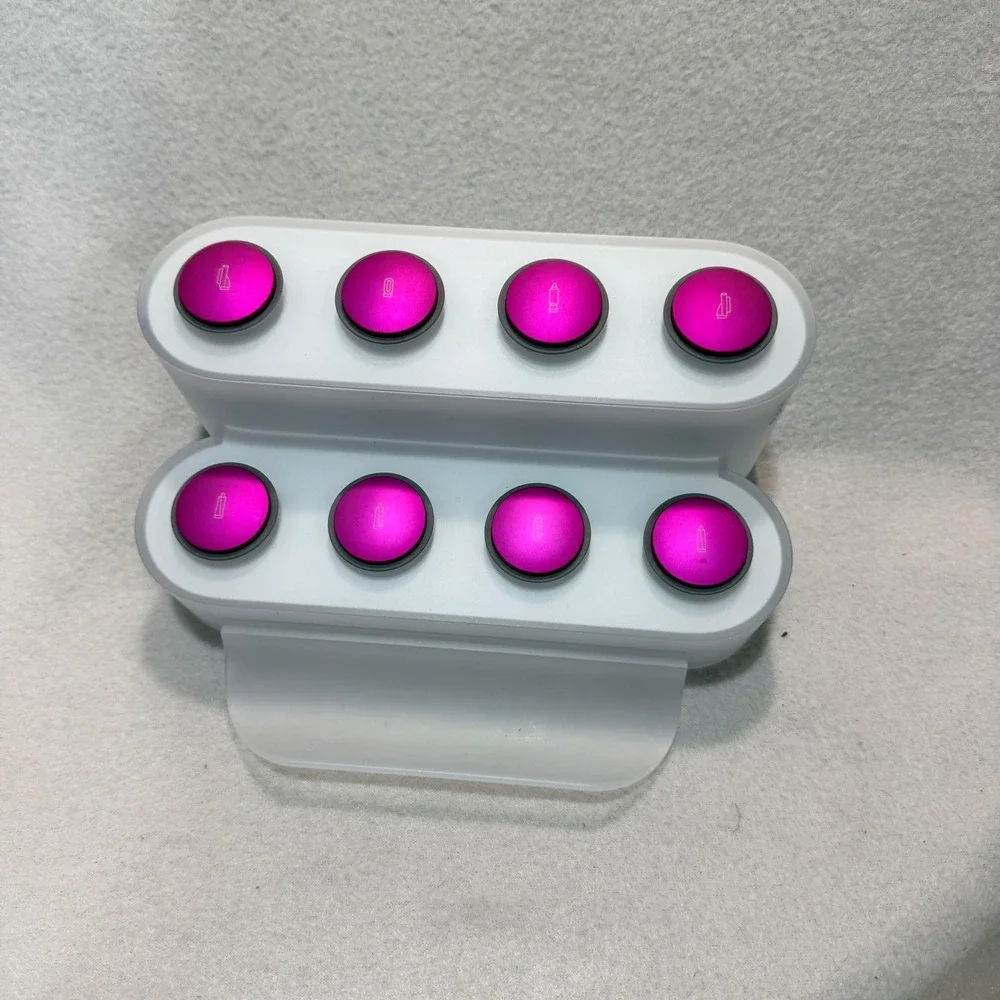 Dyson Airwrap Styler Attachment Organizer Stand Frosted White Fuchsia 8 Slot